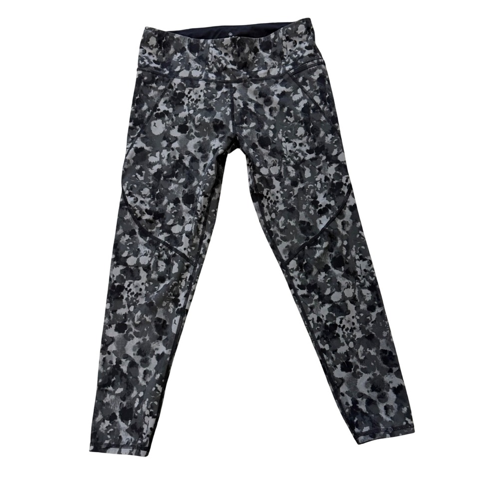 Sweaty Betty Womens Power 7/8 Leggings M Grey Camo High Waist Workout Pockets